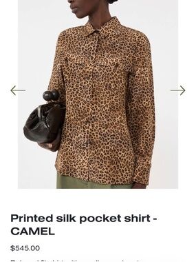 Max Mara - PRINTED SILK POCKET SHIRT - CAMEL